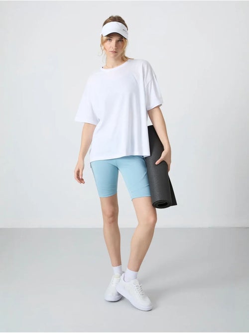 Camiseta oversize de algodón-modal con cuello redondo tommy - Kiabi