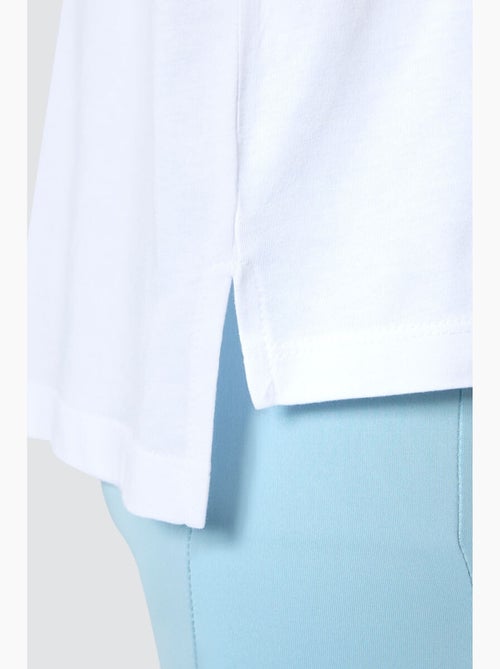 Camiseta oversize de algodón-modal con cuello redondo tommy - Kiabi