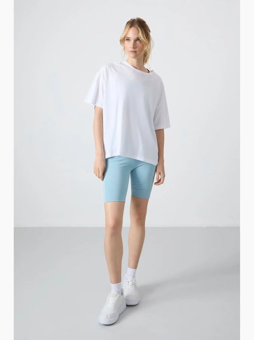 Camiseta oversize de algodón-modal con cuello redondo tommy - Kiabi