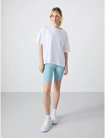 Camiseta oversize de algodón-modal con cuello redondo tommy