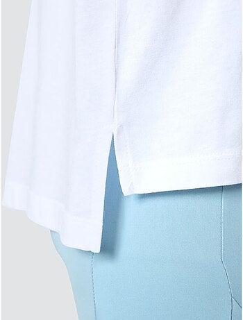 Camiseta oversize de algodón-modal con cuello redondo tommy