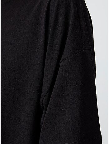 Camiseta oversize de algodón-modal con cuello redondo tommy