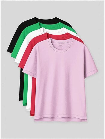 Camiseta oversize de algodón-modal con cuello redondo tommy