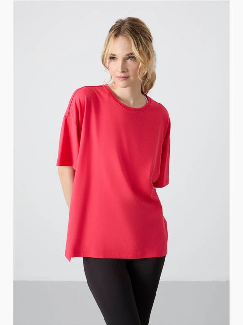 Camiseta oversize de algodón-modal con cuello redondo tommy - Kiabi