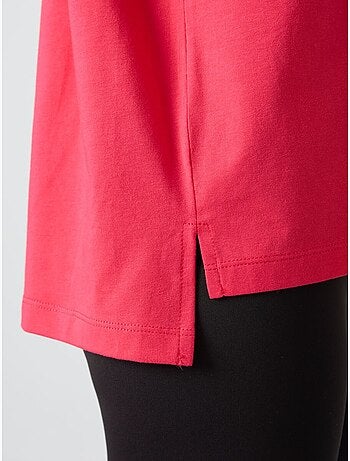 Camiseta oversize de algodón-modal con cuello redondo tommy