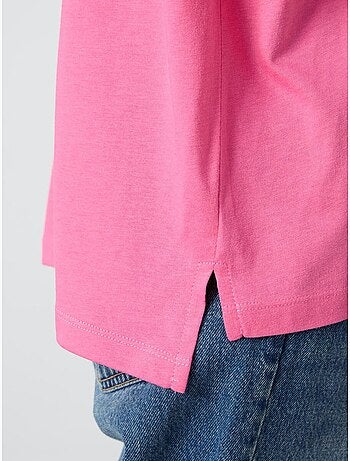 Camiseta oversize de algodón-modal con cuello redondo tommy