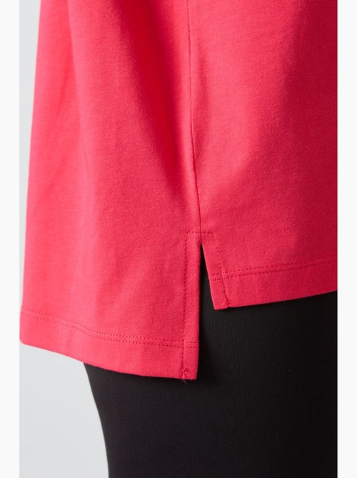 Camiseta oversize de algodón-modal con cuello redondo tommy - Kiabi Camiseta oversize de algodón-modal con cuello redondo tommy - Kiabi