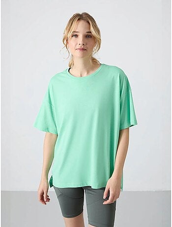 Camiseta oversize de algodón-modal con cuello redondo tommy