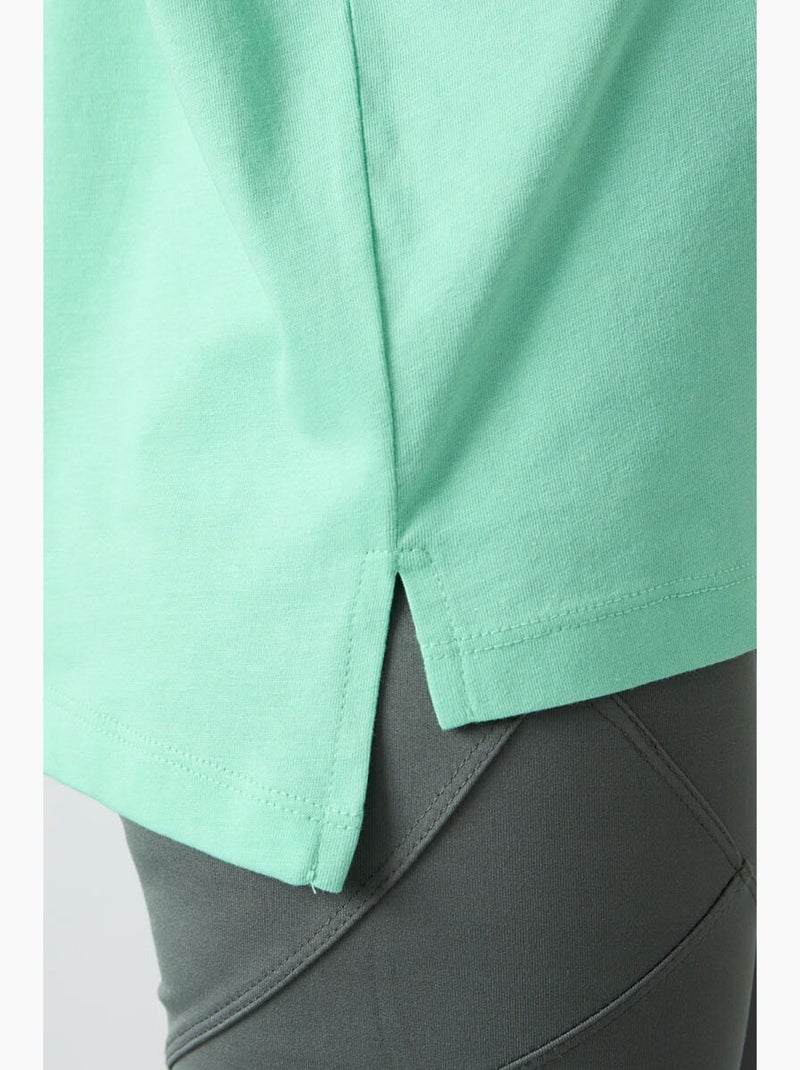 Camiseta oversize de algodón-modal con cuello redondo tommy Verde claro - Kiabi
