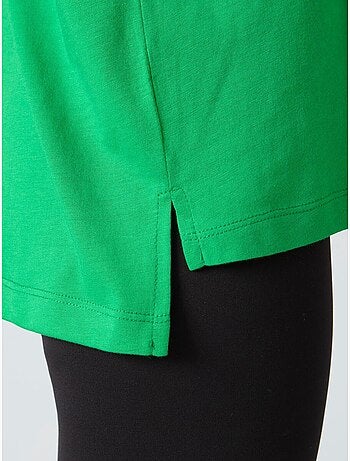 Camiseta oversize de algodón-modal con cuello redondo tommy