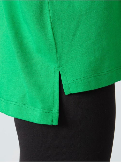 Camiseta oversize de algodón-modal con cuello redondo tommy - Kiabi