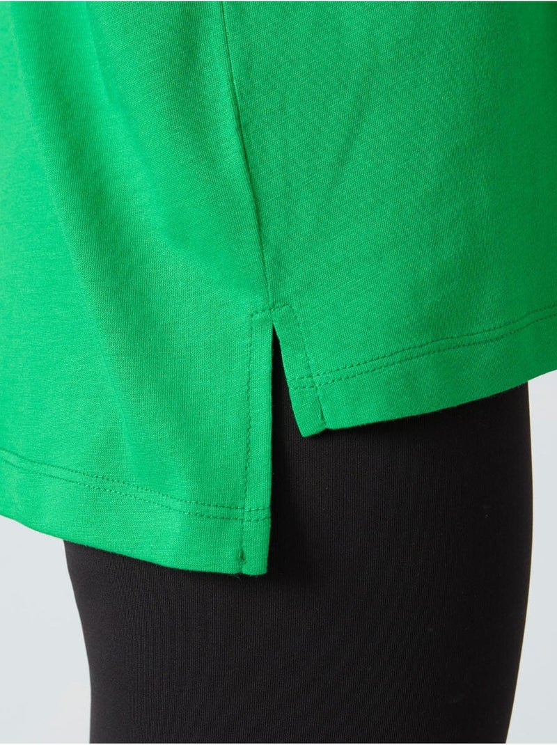 Camiseta oversize de algodón-modal con cuello redondo tommy Verde - Kiabi