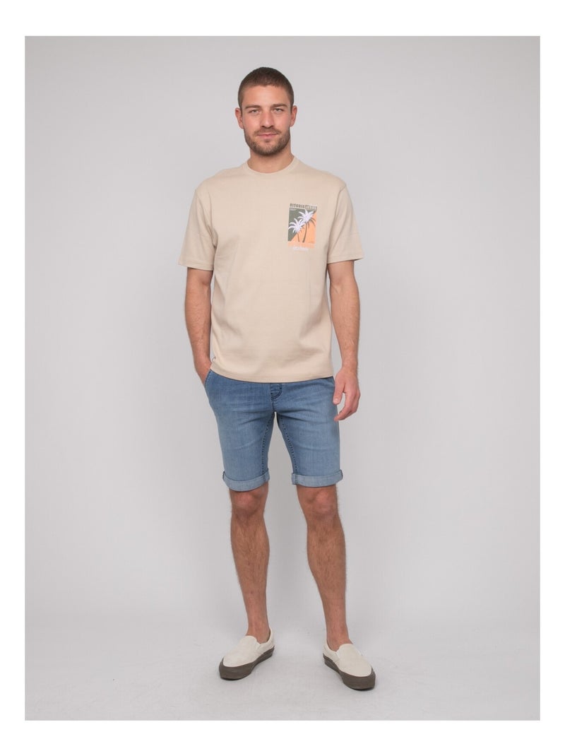 Camiseta oversize de algodón NAHATOL Beige - Kiabi