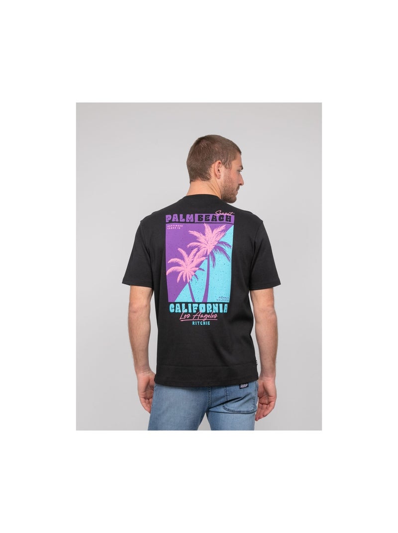 Camiseta oversize de algodón NAHATOL Negro - Kiabi
