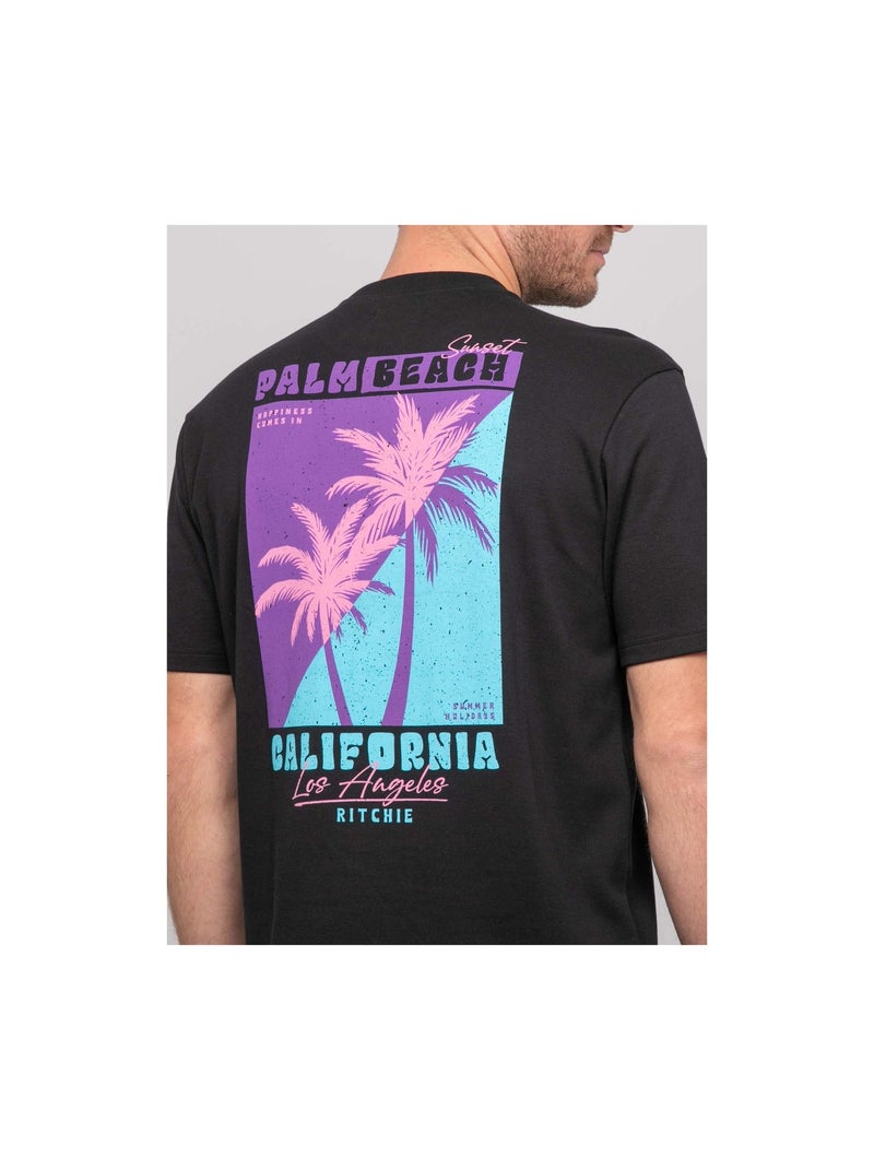 Camiseta oversize de algodón NAHATOL Negro - Kiabi