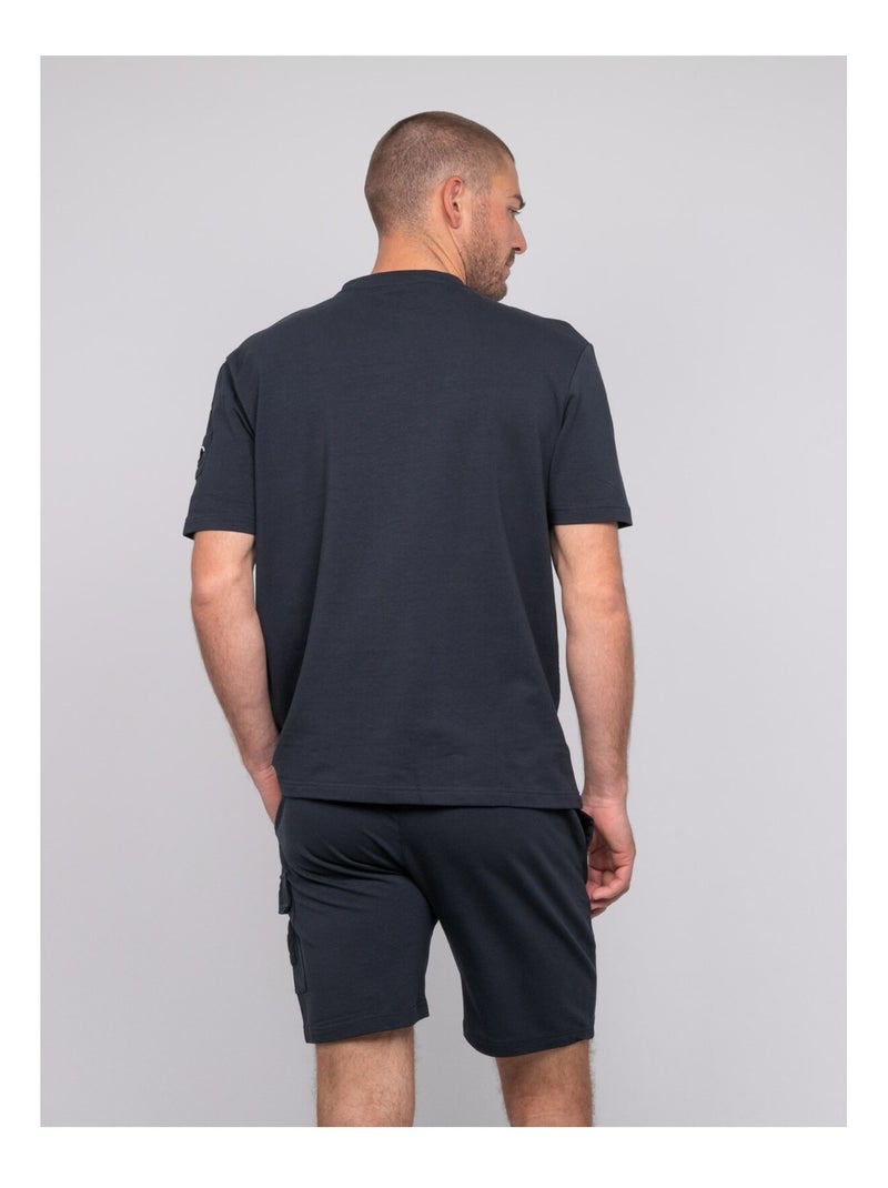 Camiseta oversize de algodón NIPARA Azul marino - Kiabi