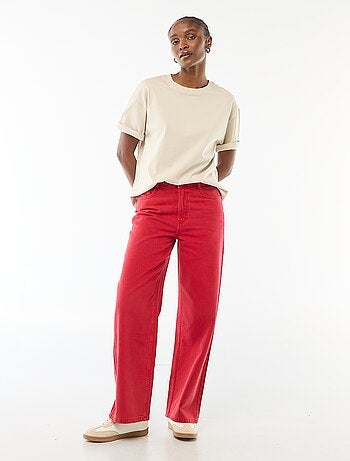 Camiseta oversize de cuello redondo