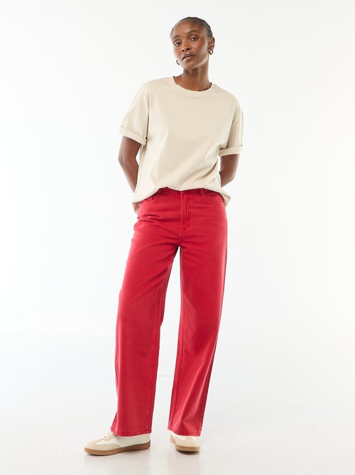 Camiseta oversize de cuello redondo - Kiabi