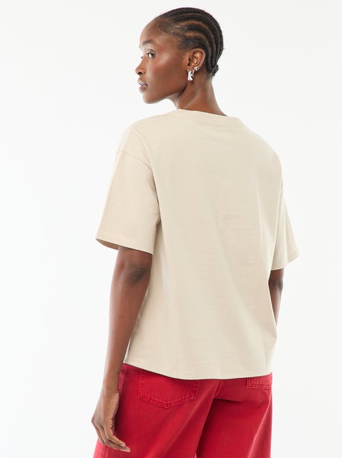 Camiseta oversize de cuello redondo - Kiabi