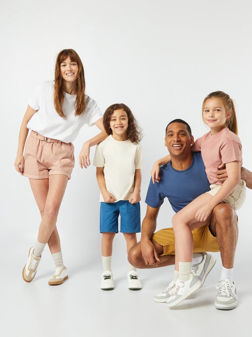 Camiseta oversize de cuello redondo - Kiabi Camiseta oversize de cuello redondo - Kiabi