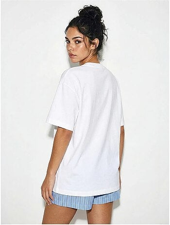Camiseta oversize de cuello redondo con estampado lucci