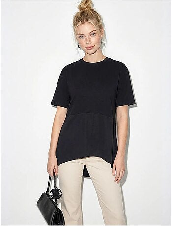 Camiseta oversize de cuello redondo lucci