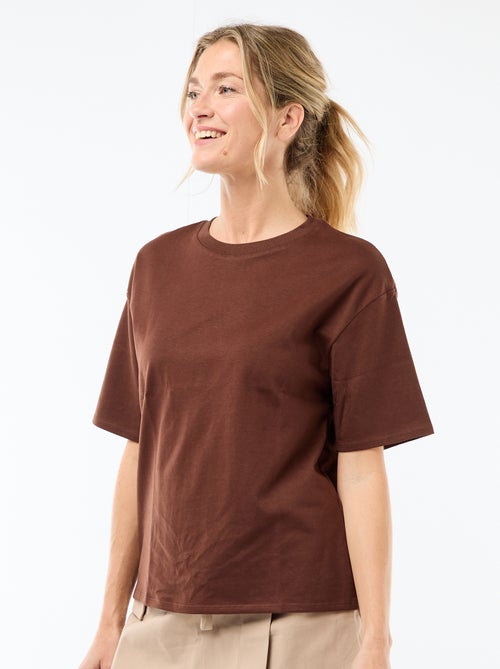 Camiseta oversize de cuello redondo - Kiabi