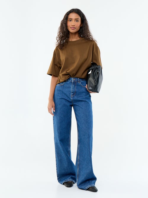 Camiseta oversize de cuello redondo - Kiabi