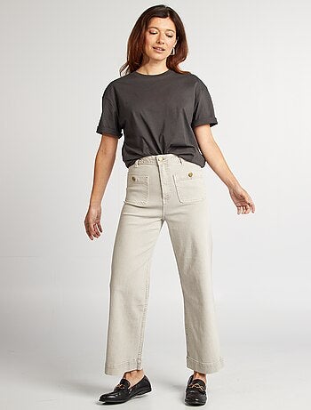 Camiseta oversize de cuello redondo