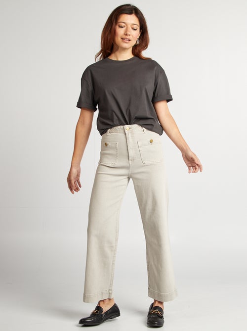Camiseta oversize de cuello redondo - Kiabi