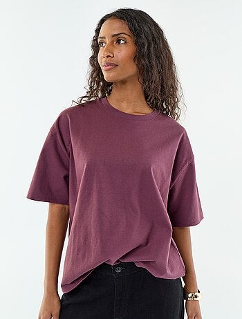 Camiseta oversize de cuello redondo
