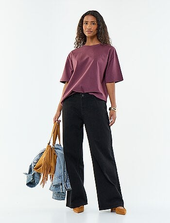 Camiseta oversize de cuello redondo