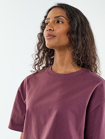 Camiseta oversize de cuello redondo