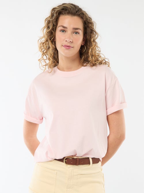 Camiseta oversize de cuello redondo - Kiabi