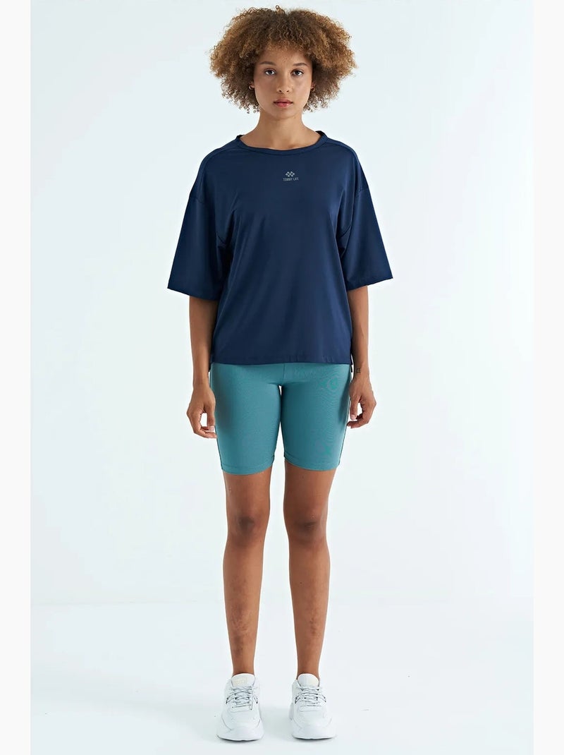 Camiseta oversize de cuello redondo tommy Azul cobalto - Kiabi