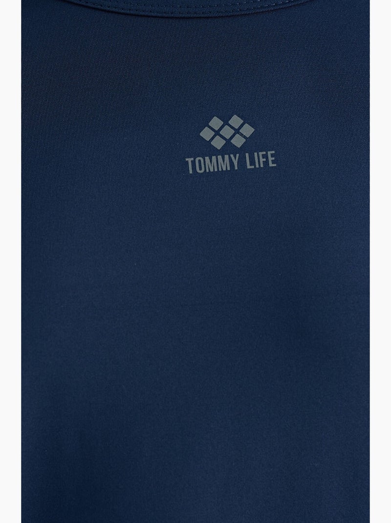 Camiseta oversize de cuello redondo tommy Azul cobalto - Kiabi