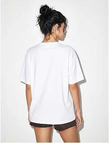 Camiseta oversize de jersey de algodón estampada lucci