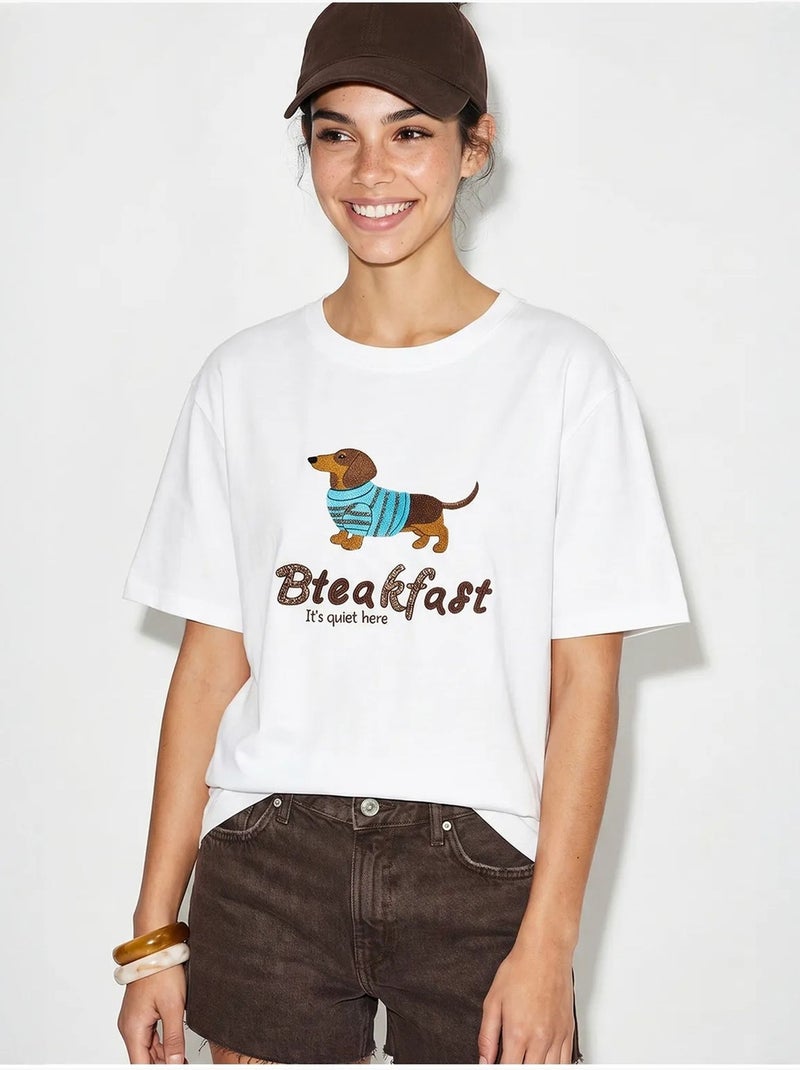 Camiseta oversize de jersey de algodón estampada lucci Blanco - Kiabi