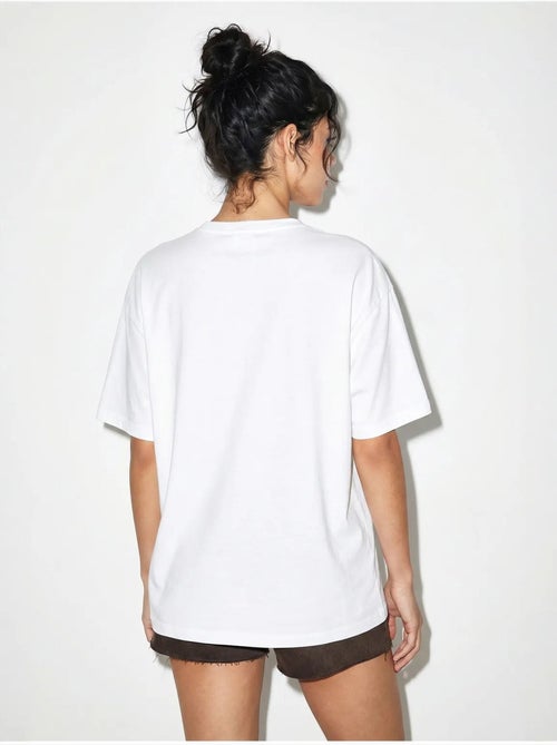 Camiseta oversize de jersey de algodón estampada lucci - Kiabi Camiseta oversize de jersey de algodón estampada lucci - Kiabi