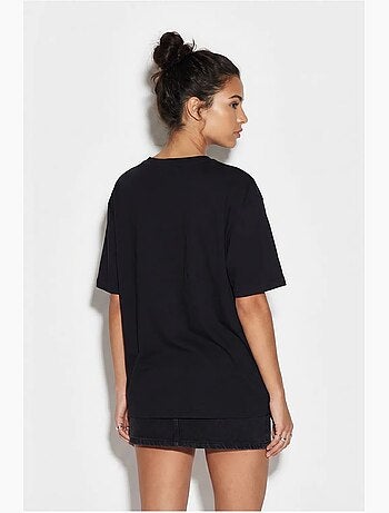 Camiseta oversize de jersey de algodón estampada lucci