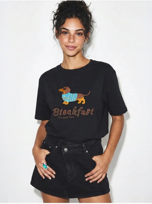 Camiseta oversize de jersey de algodón estampada lucci - Kiabi