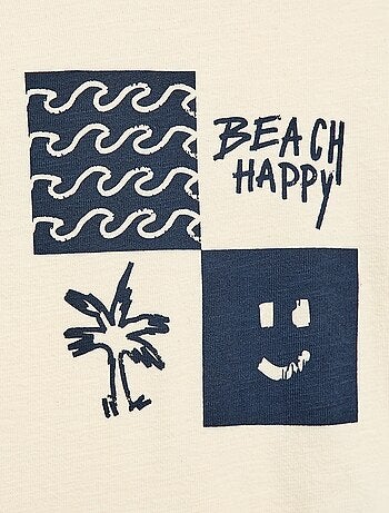 Camiseta oversize de manga corta estampada