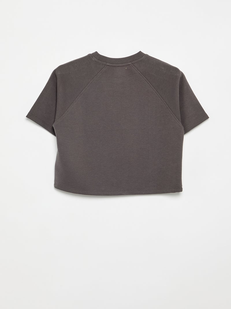 Camiseta oversize de manga corta Gris - Kiabi
