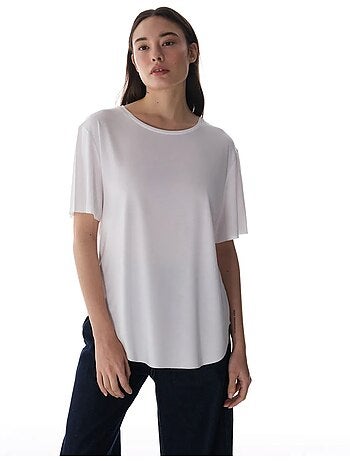 Camiseta oversize de modal con cuello redondo penti