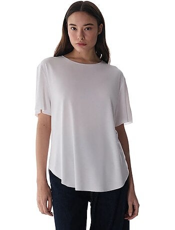 Camiseta oversize de modal con cuello redondo penti
