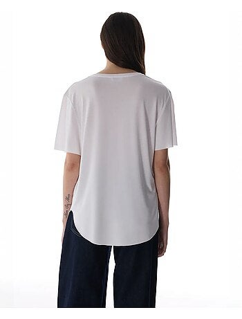 Camiseta oversize de modal con cuello redondo penti