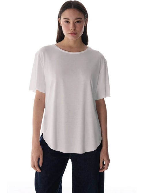 Camiseta oversize de modal con cuello redondo penti - Kiabi