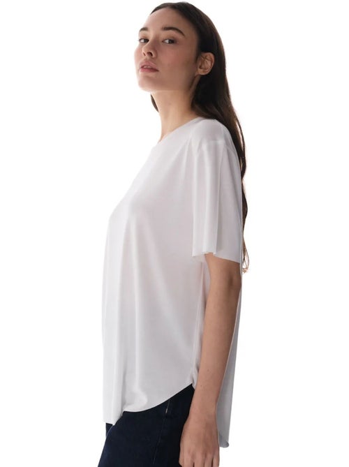 Camiseta oversize de modal con cuello redondo penti - Kiabi