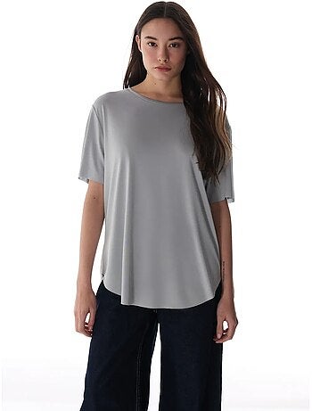 Camiseta oversize de modal con cuello redondo penti