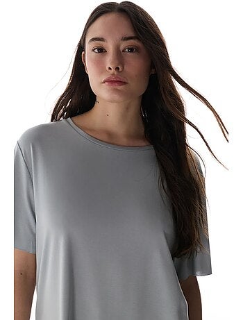 Camiseta oversize de modal con cuello redondo penti